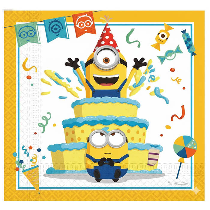 Minion Party Napkins 20 Pack | Party Save Smile