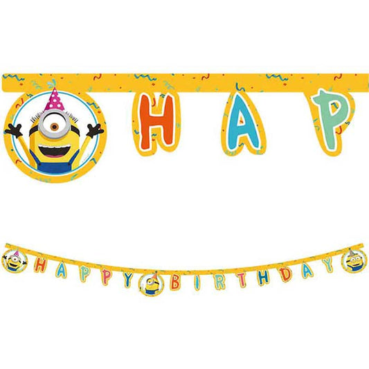 Minion Birthday Banner 2 metres  | Party Save Smile