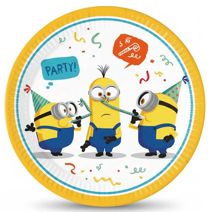 Minion Birthday Party Plates 8 Pack | Party Save Smile