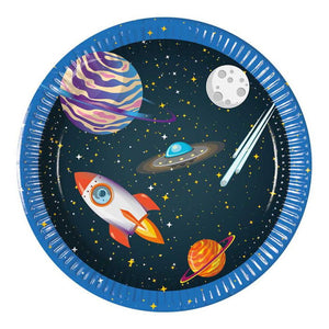 Space Paper Party Plates 20cm Pack of 8