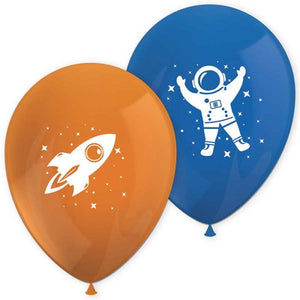 Space Themed Latex Balloons Pack of 8