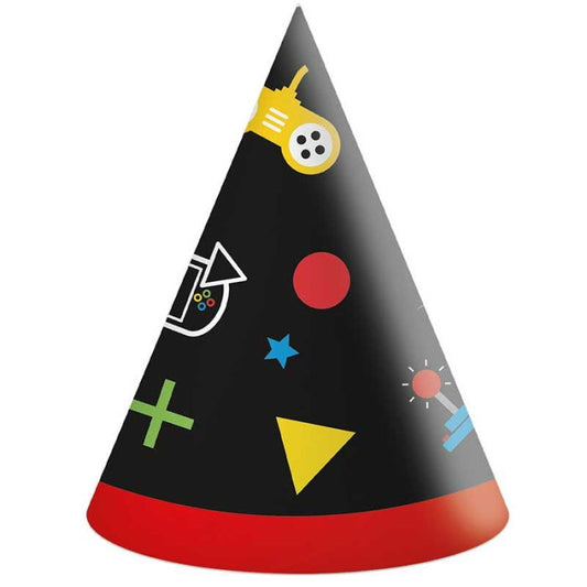 Gamer Party Hats Pack of 6