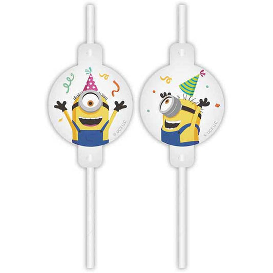 Minion Paper Straws 4 Pack  | Party Save Smile