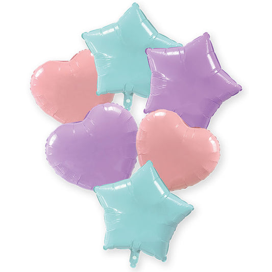 Mixed Pastel Balloon Bunch
