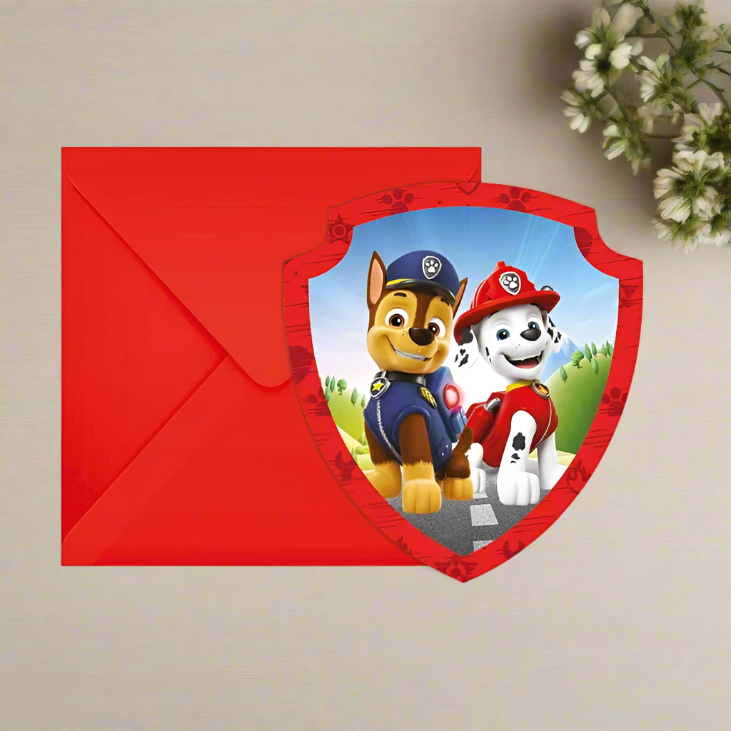 Paw Patrol Rescue Heroes Party Invitations 6 pack