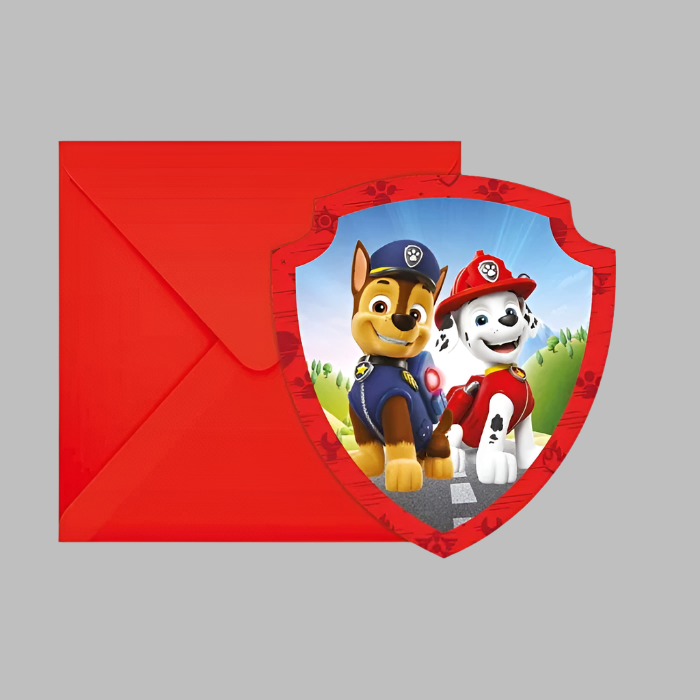 Paw Patrol Rescue Heroes Party Invitations 6 pack