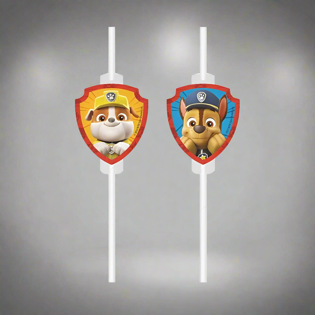 Paw Patrol Rescue Heroes Paper Straws 4 Pack