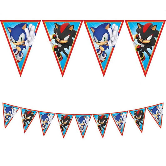 Sonic the Hedgehog Bunting Flag Banner 2.3 metres | Party Save Smile