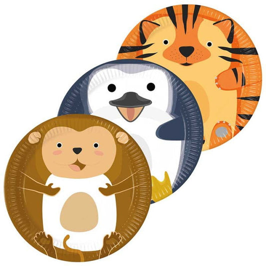 Zoo Animal Plates Pack of 8