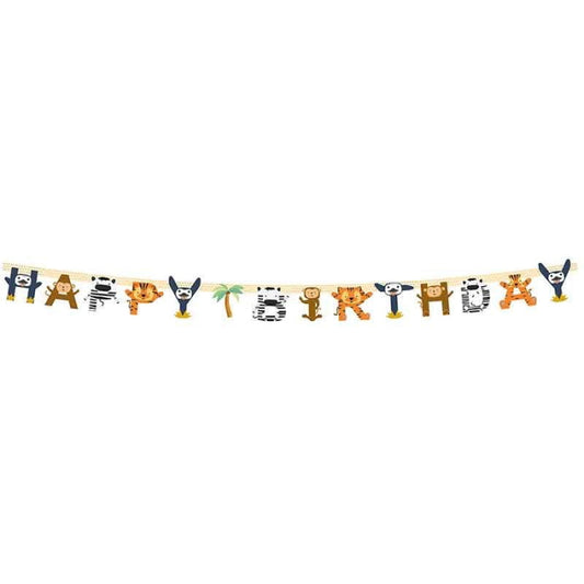 Zoo Animal Birthday Banner 2 metres