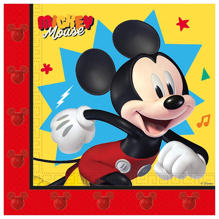 Mickey Mouse Party Napkins 20 Pack (Jump into Fun) | Party Save Smile