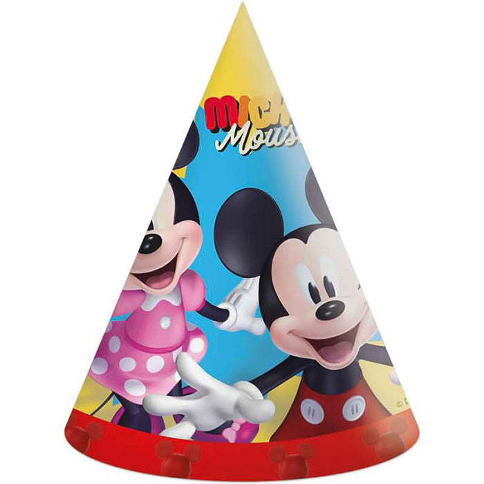 Mickey Mouse Party Hats 6 Pack (Jump into Fun) | Party Save Smile