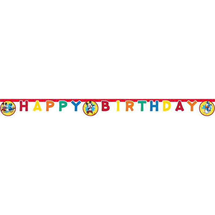 Mickey Mouse Birthday Banner 2 metres (Jump into Fun) | Party Save Smile