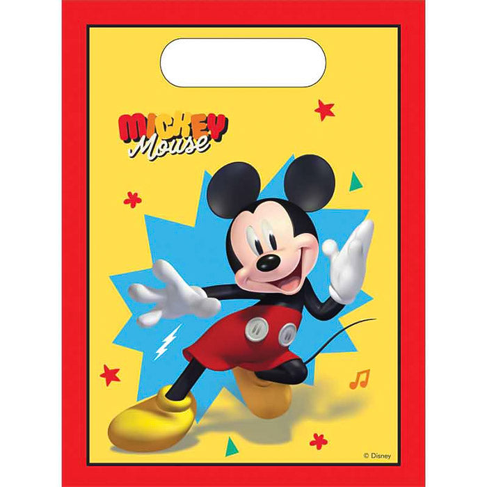 Mickey Mouse Paper Party Bags 4 Pack (Jump into Fun) | Party Save Smile