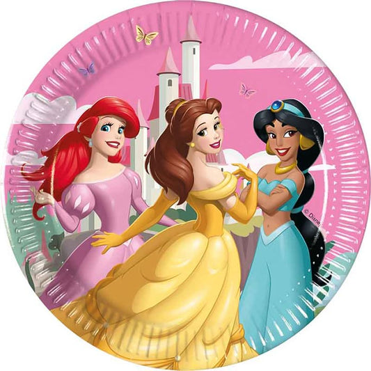 Disney Princess Party Plates 8 Pack 20cm (Create Your World)