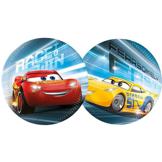 Disney Cars Paper Plates 8 Pack 20cm (Victory is Mine) | Party Save Smile