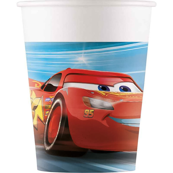 Disney Cars Paper Party Cups 8 Pack 200ml (Victory is Mine) | Party Save Smile