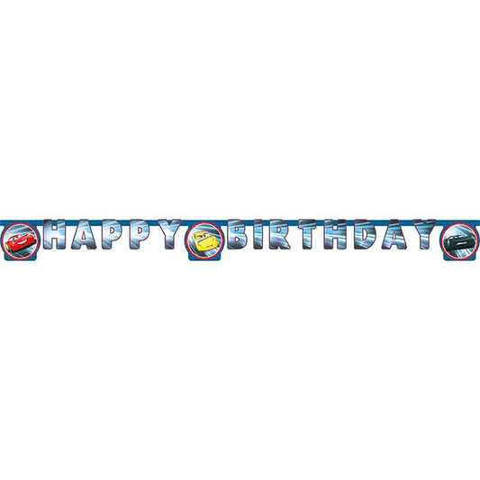 Disney Cars Happy Birthday Banner 2 metres (Victory is Mine) | Party Save Smile