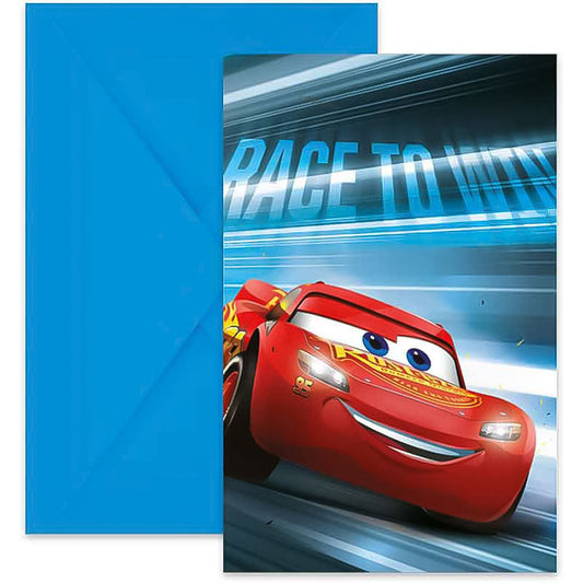 Disney Cars Birthday Party Invitations 6 Pack (Victory is Mine) | Party Save Smile