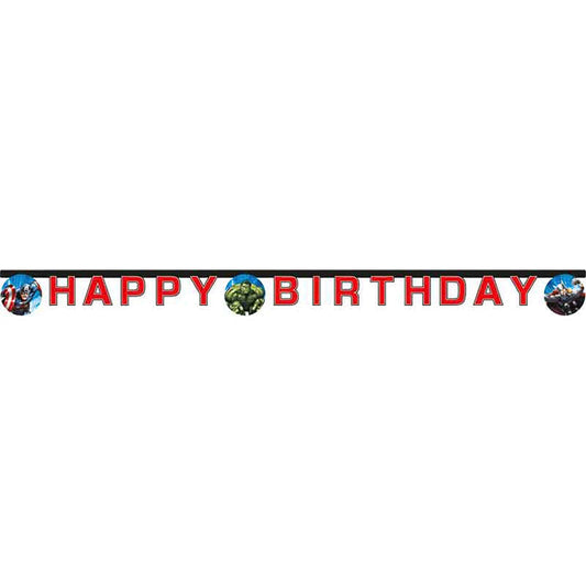 Avengers Happy Birthday Banner 2 metres (Evergreen) | Party Save Smile