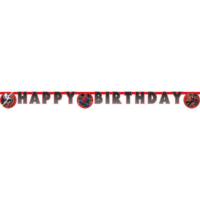 Spiderman Birthday Banner 2 metres (World of Webs) | Party Save Smile