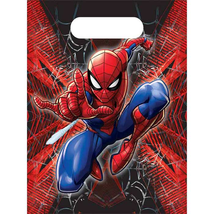 Spiderman Paper Party Bags 4 Pack (World of Webs) | Party Save Smile