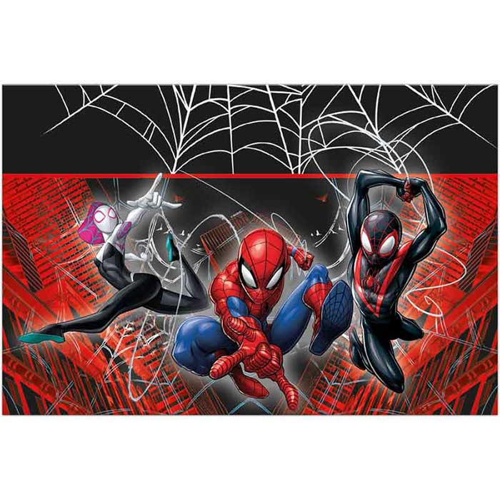 Spiderman Table Cover Plastic (World of Webs) | Party Save Smile