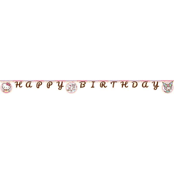 Hello Kitty & Kuromi Happy Birthday Banner 2 Metres | Party Save Smile