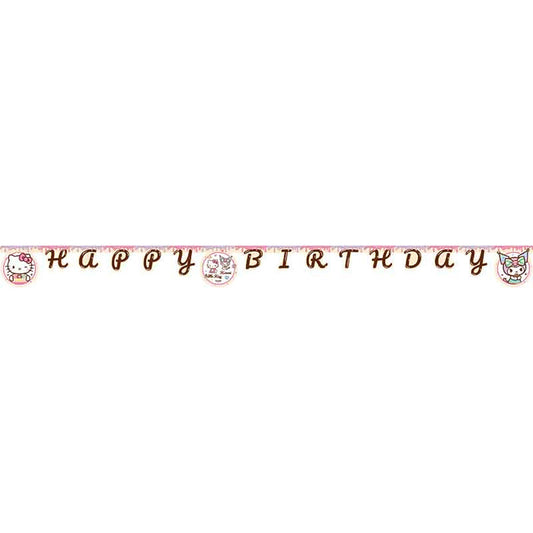 Hello Kitty & Kuromi Happy Birthday Banner 2 Metres | Party Save Smile