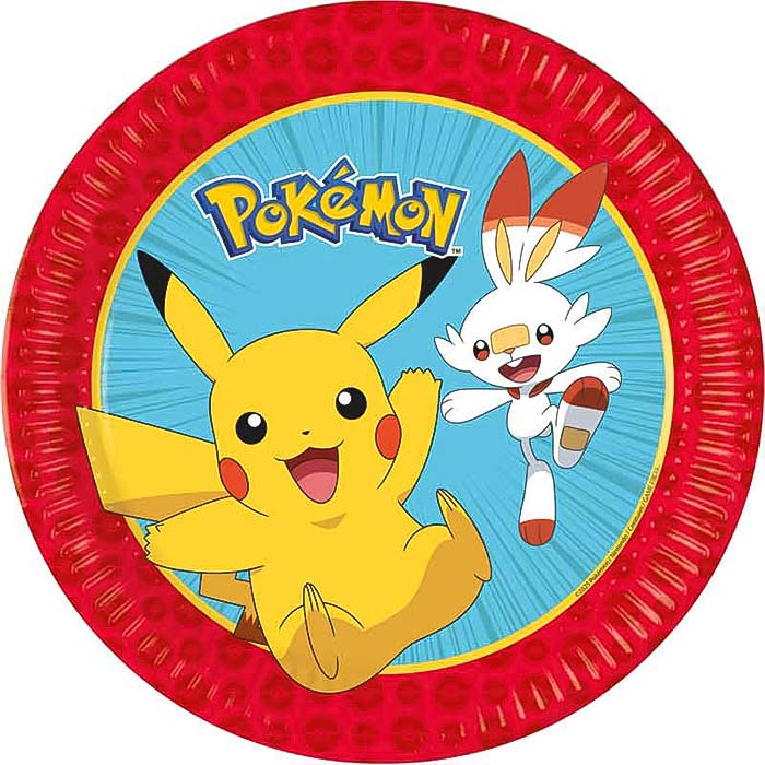 Pokemon Paper Party Plates 8 Pack | Party Save Smile