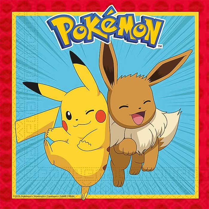 Pokemon Napkins Pack of 20 | Party Save Smile