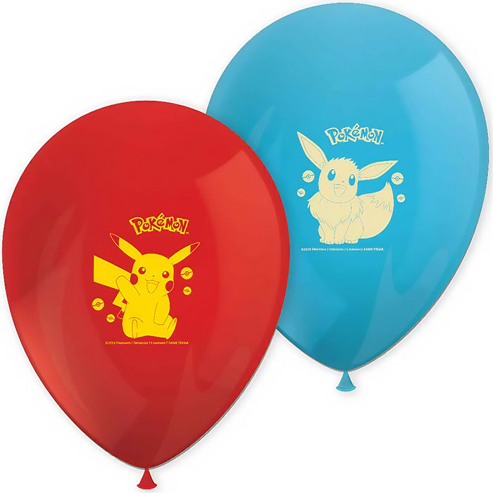 Pokemon Latex Balloons 8 Pack | Party Save Smile