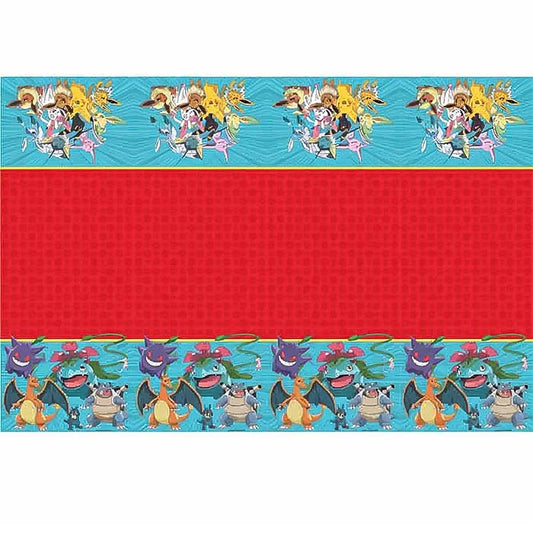Pokemon Table Cloth Birthday Party Tablecover 180 x 120cm | Party Save Smile