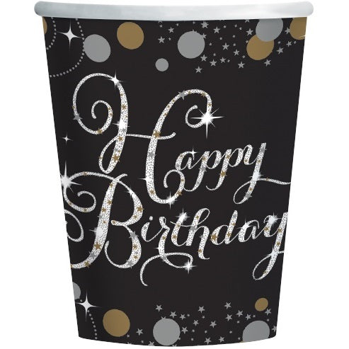 Gold & Black 50th Birthday Party Pack: Tableware Party Kit