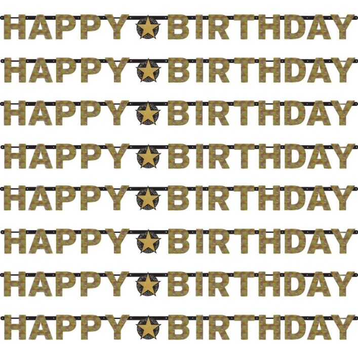 Gold Sparkling Birthday Party Pack: Tableware & Decoration Kit