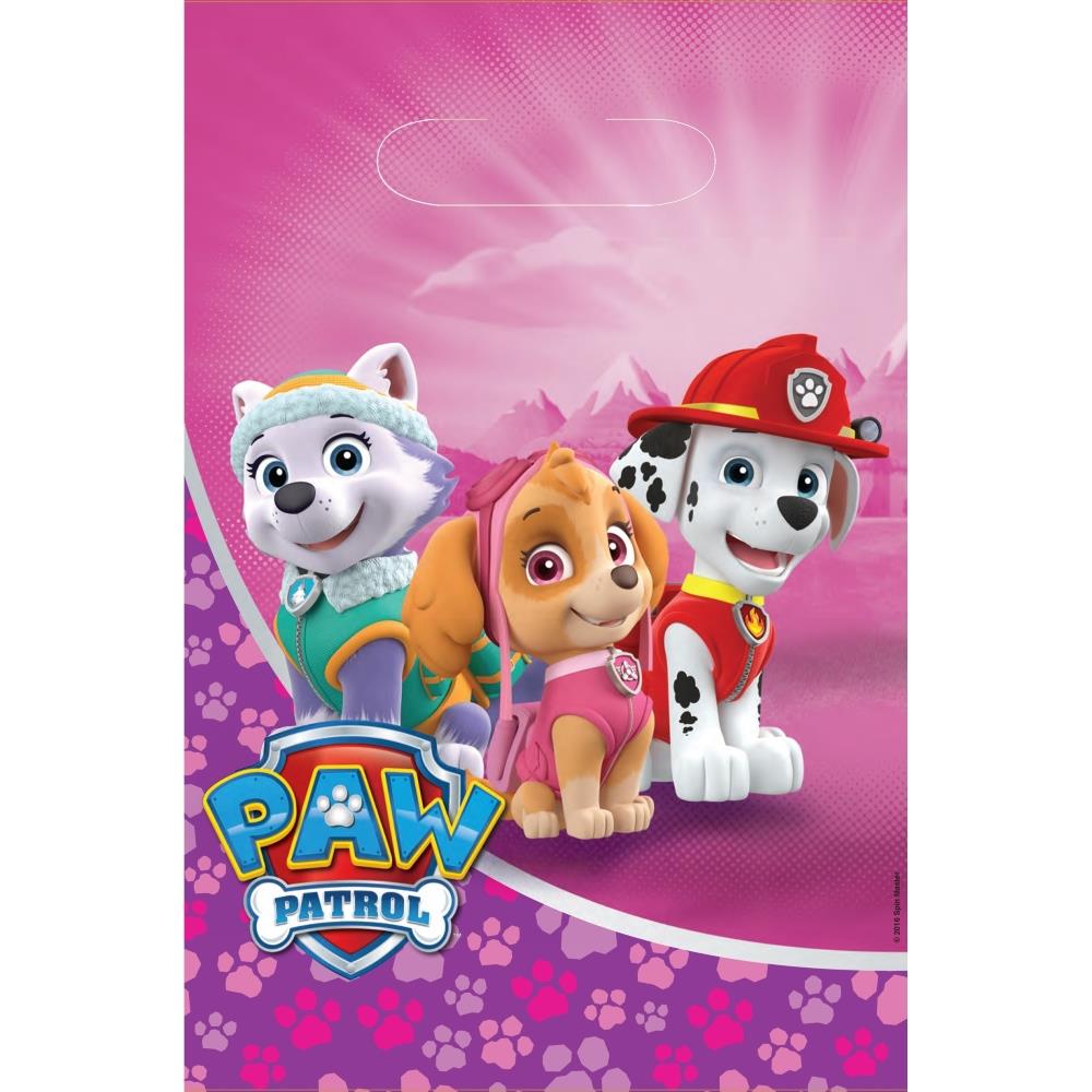 Pink Paw Patrol Party Bags Pack of 8 | Party Save Smile