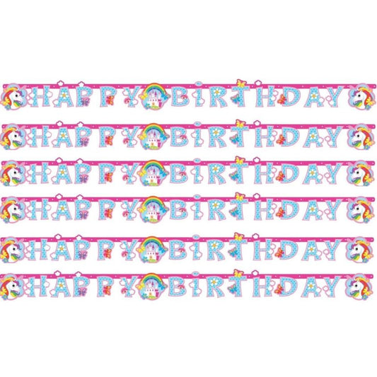 Unicorn Happy Birthday Paper Letter Banner