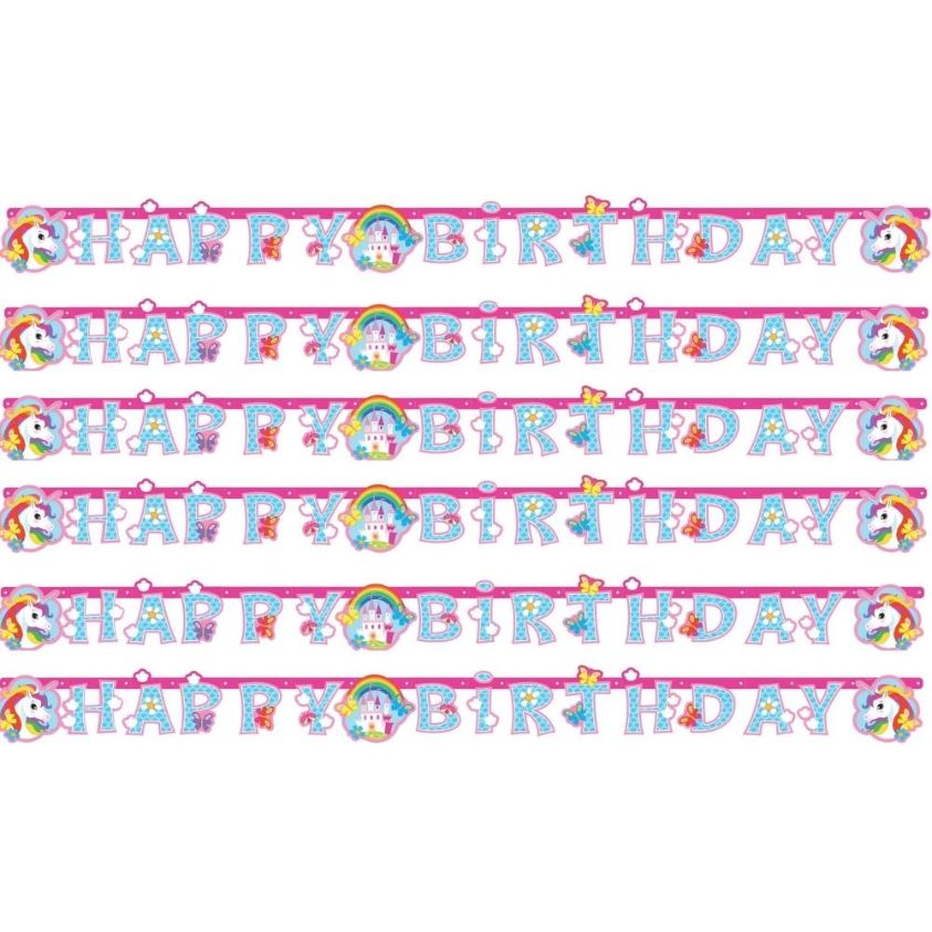 Pink Unicorn Party Packs: Tableware & Decoration Kit