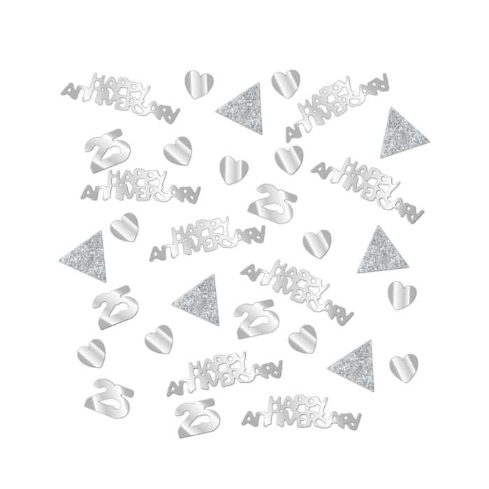 25th Wedding Anniversary Table Confetti 28 Grams | Party Save Smile