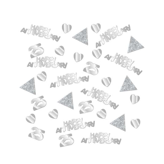 25th Wedding Anniversary Table Confetti 28 Grams | Party Save Smile