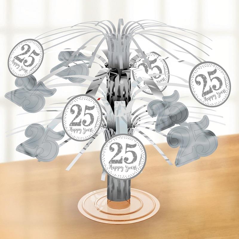 25th Wedding Anniversary Table Centrepieces 19cm | Party Save Smile