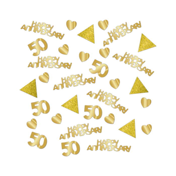 Gold 50th Anniversary Confetti 28 Grams | Party Save Smile