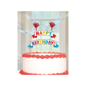 Rainbow Happy Birthday Cake Topper Decoration 23cm