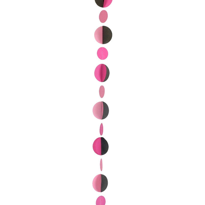 Pink and Black Dots Balloon Tail Party Decoration 1.25 Metres | Party Save Smile
