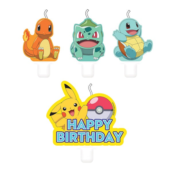 Pokemon Birthday Candles Pack of 4 | Party Save Smile