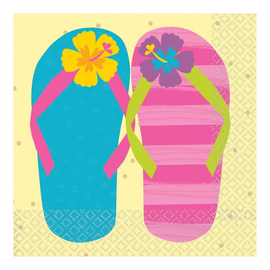 Just Chillin Flip Flop Party 33cm Napkins | Serviettes