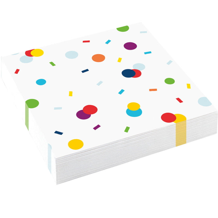 Rainbow Confetti Birthday Party Pack: Tableware Party Kit