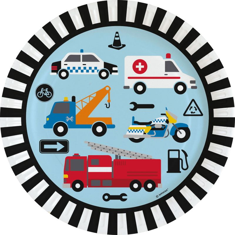 Road Vehicle Party Pack with Decorations: Ready Made Kit