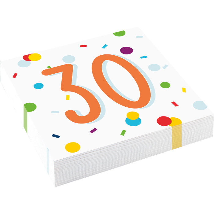 Rainbow Confetti 30th Birthday Party Kit with Decorations