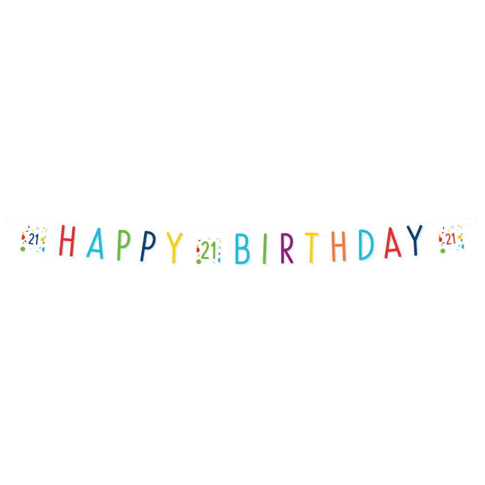 Rainbow 21st Birthday Pack: Kit with Decorations and Balloons